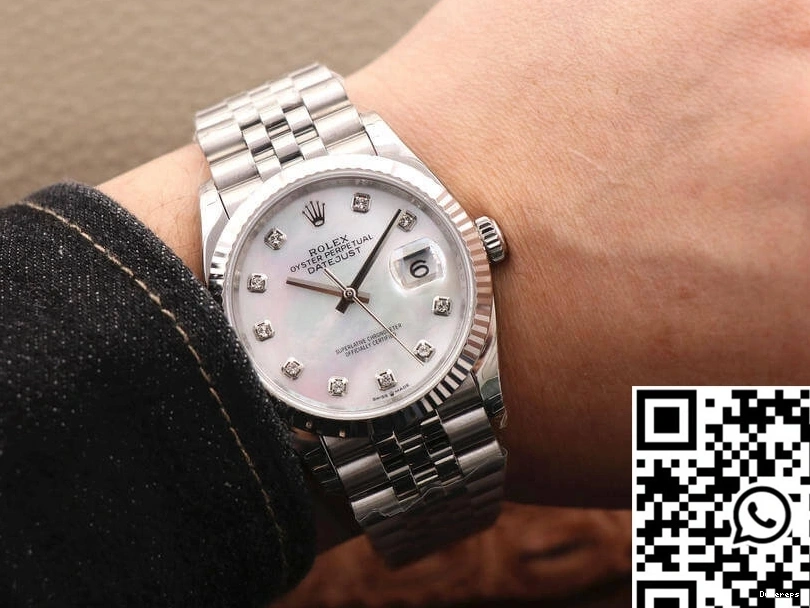 EW Mother-Of-Pearl Dial Factory M126234-0019 Rolex Datejust White 0118